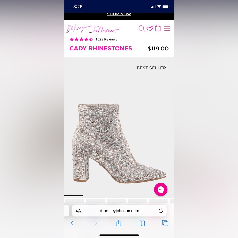 Betsey Johnson Cady Rhinestones Blinged out boots - Picture 8 of 9